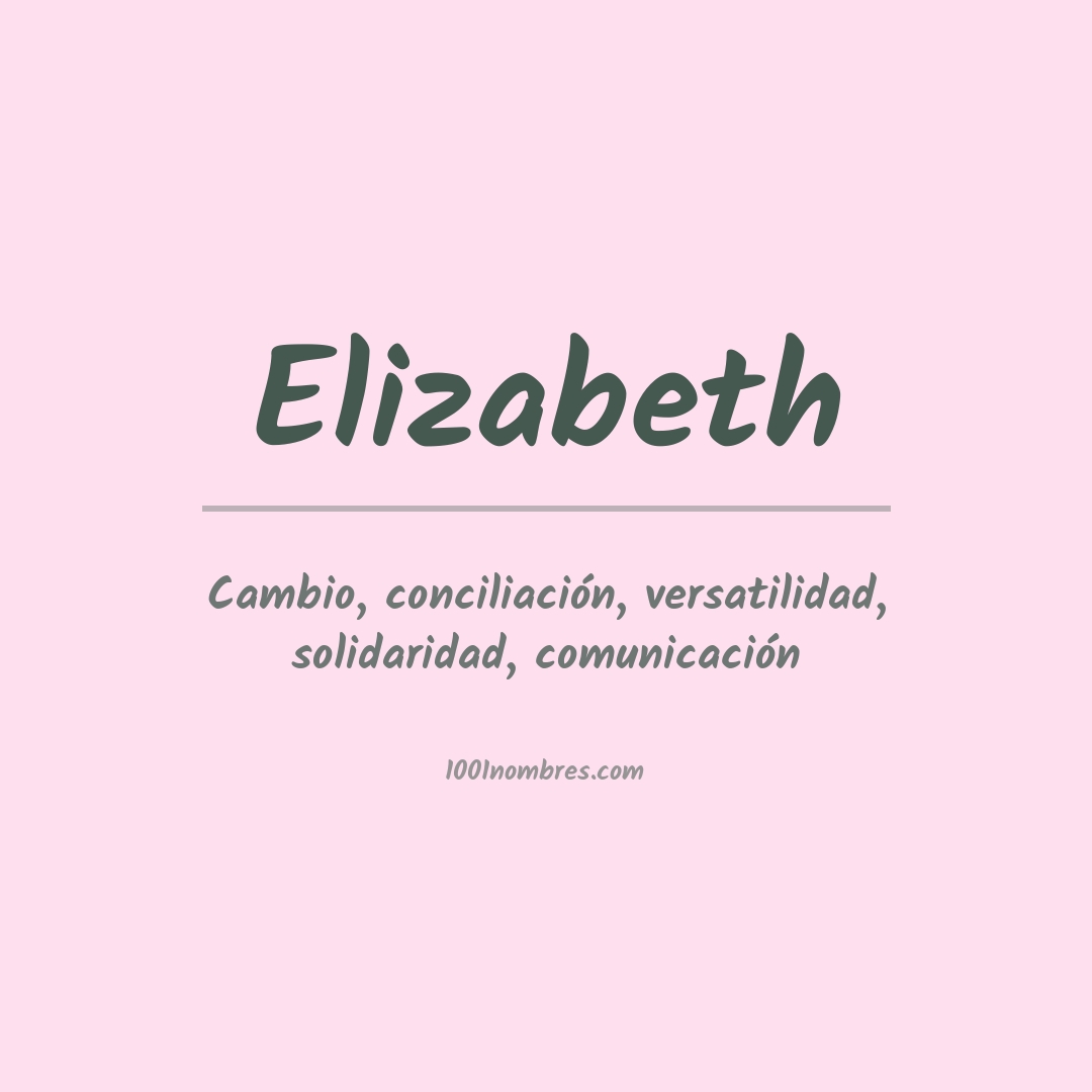 Significado del nombre Elizabeth