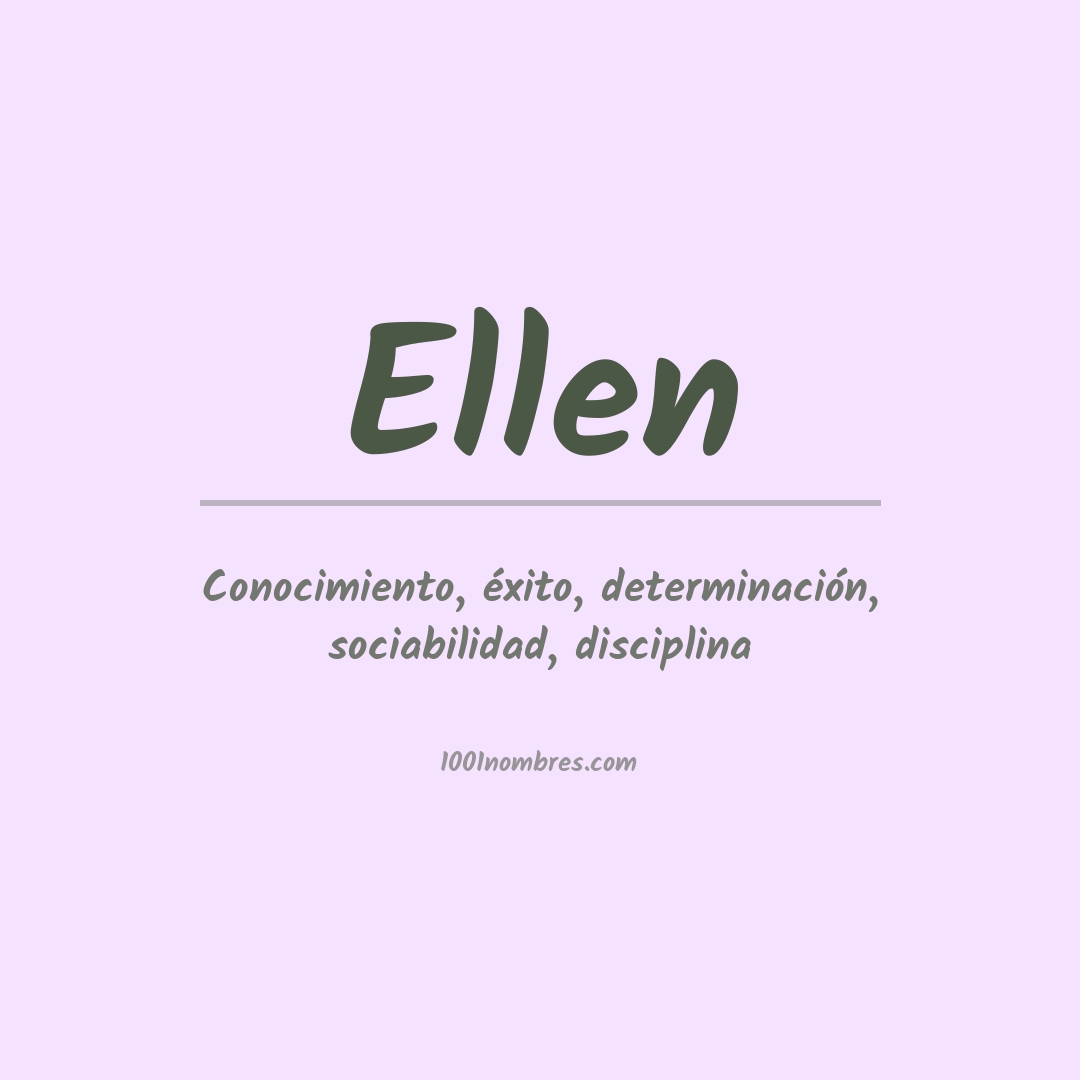 Significado del nombre Ellen