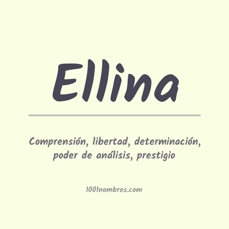 Significado del nombre Ellina