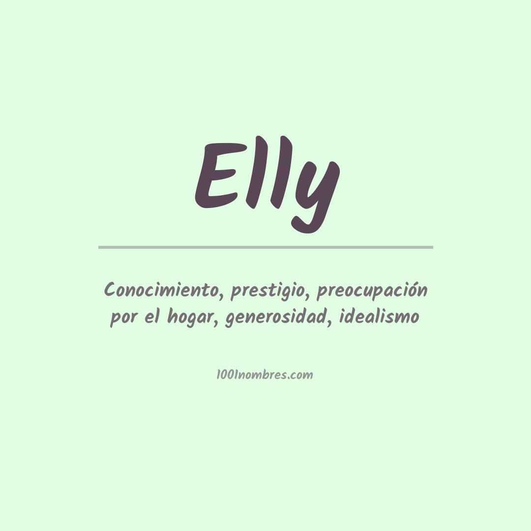 Significado del nombre Elly