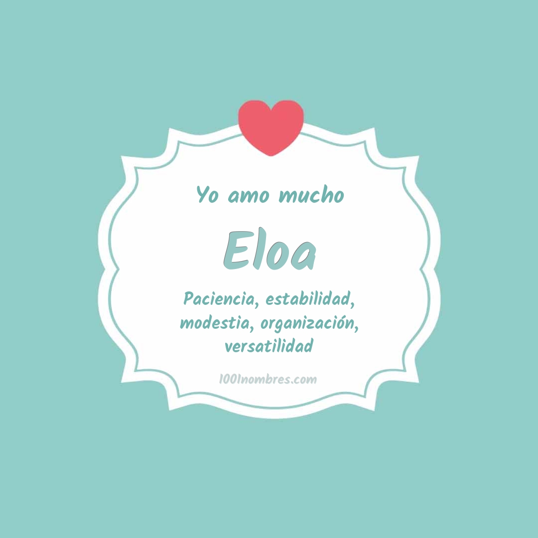 Yo amo mucho Eloa