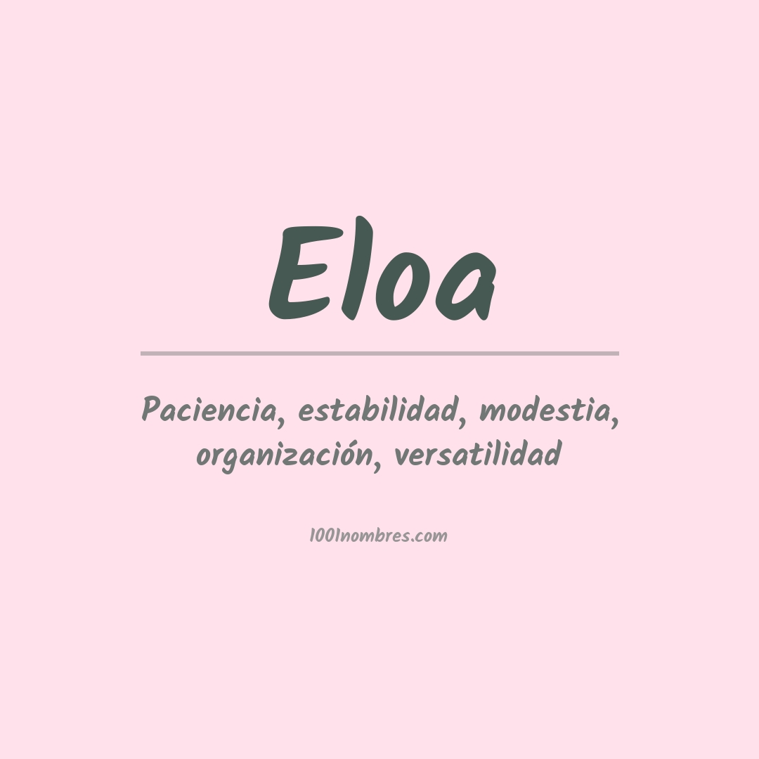 Significado del nombre Eloa
