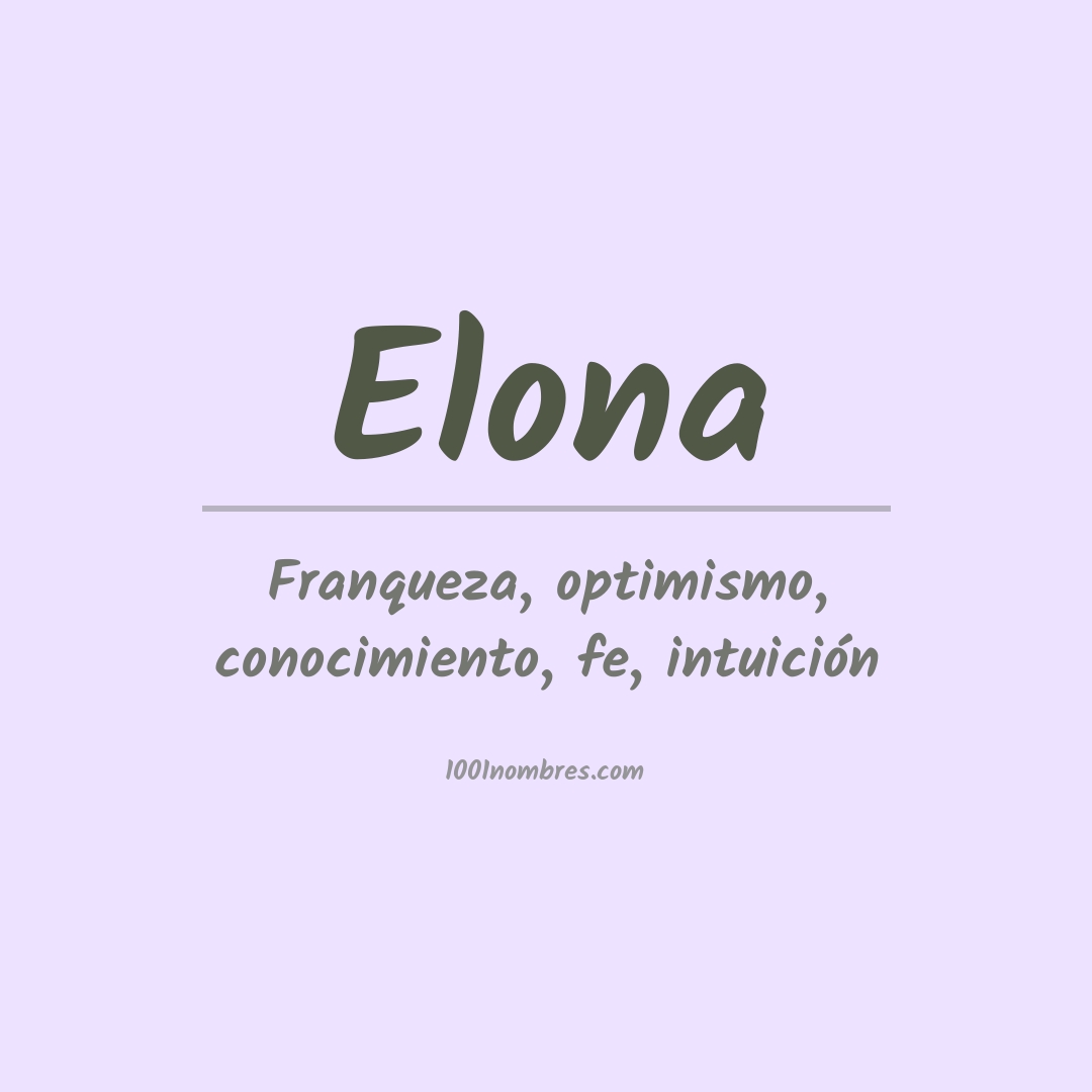 Significado del nombre Elona