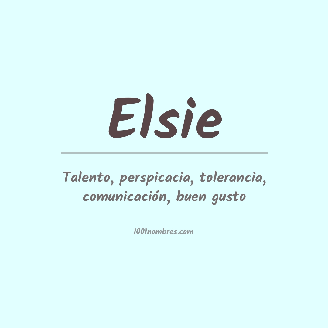 Significado del nombre Elsie