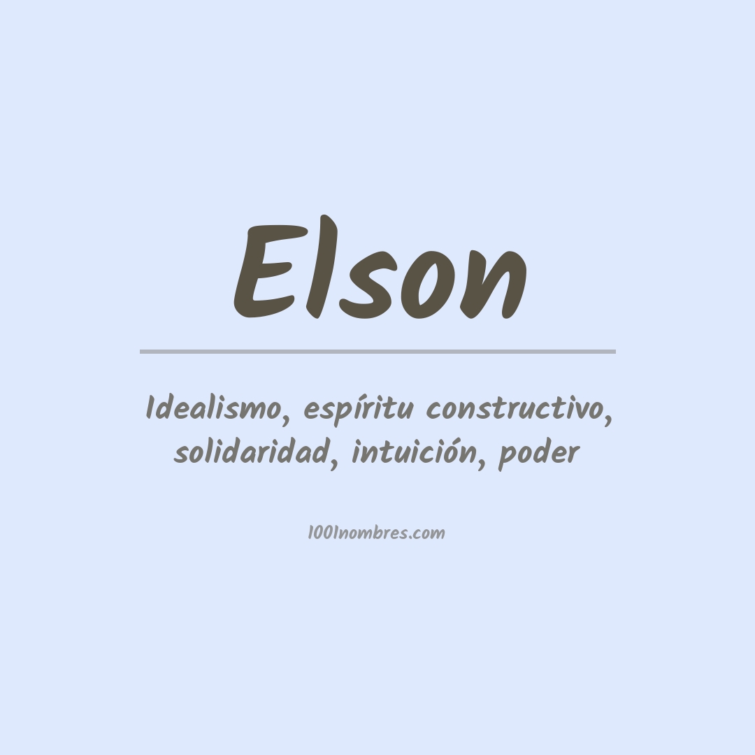 Significado del nombre Elson