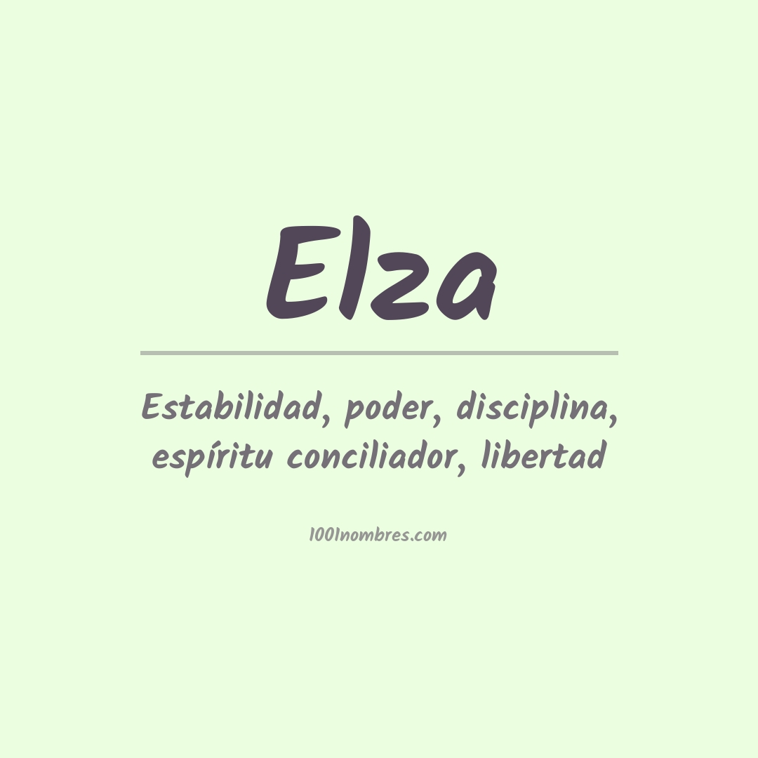Significado del nombre Elza