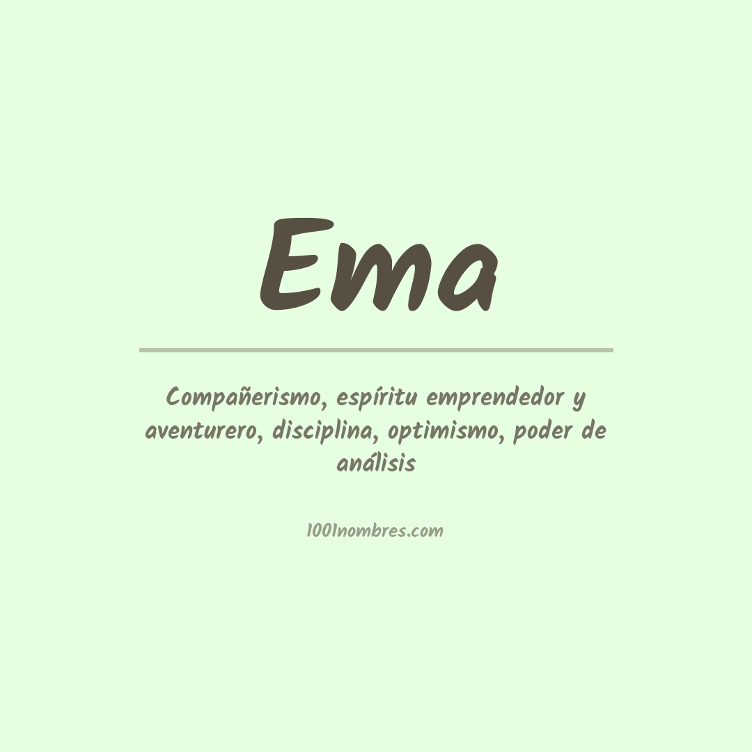 Significado del nombre Ema