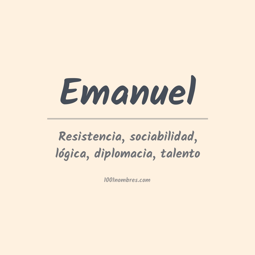Significado del nombre Emanuel