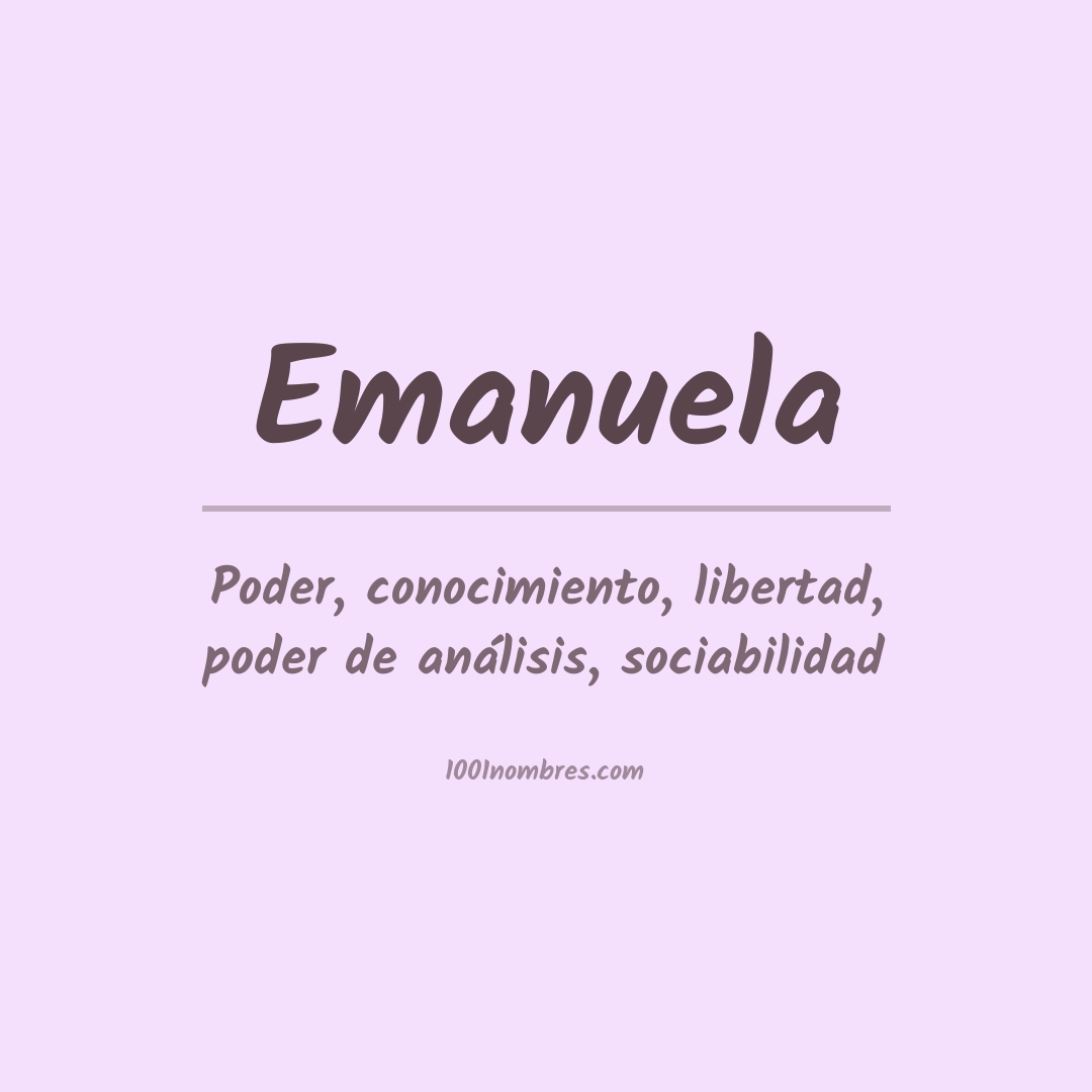 Significado del nombre Emanuela