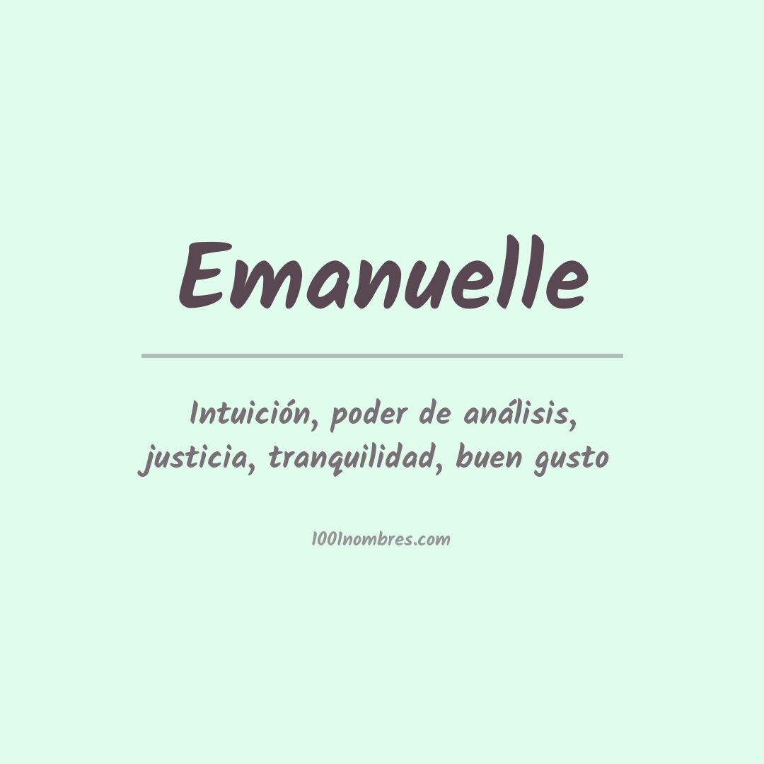 Significado del nombre Emanuelle