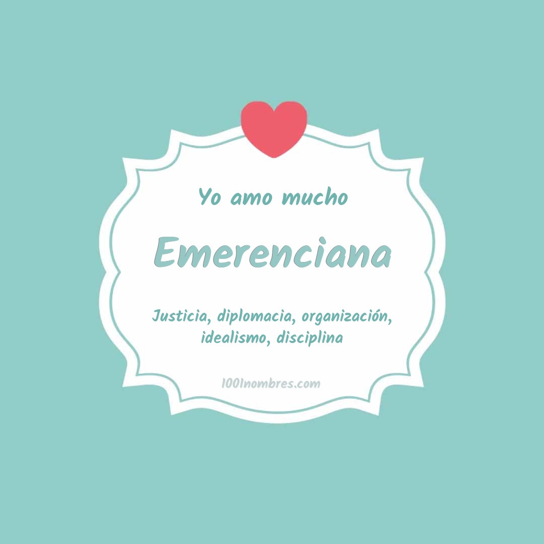 Yo amo mucho Emerenciana Yo amo mucho Emerenciana