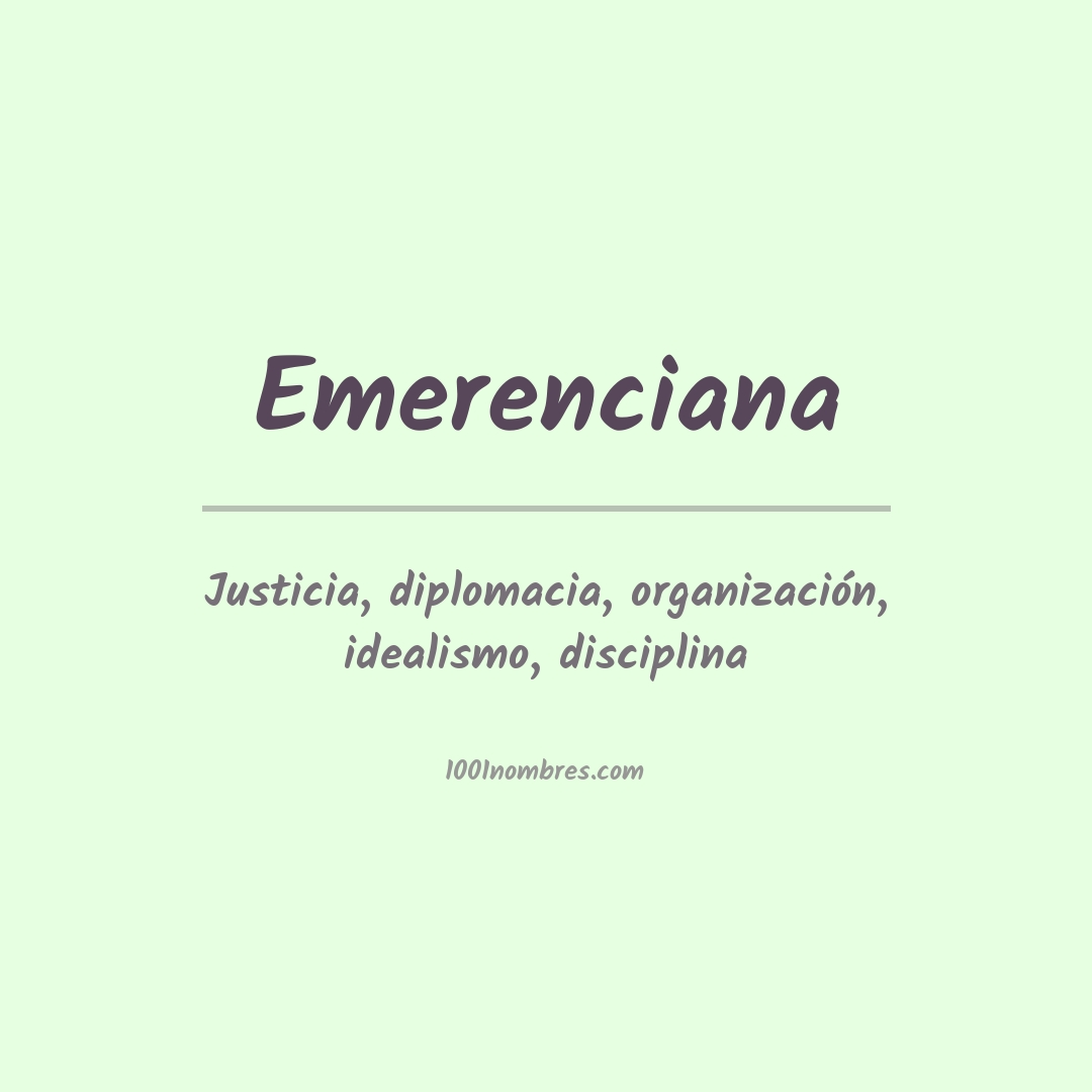 Significado del nombre Emerenciana