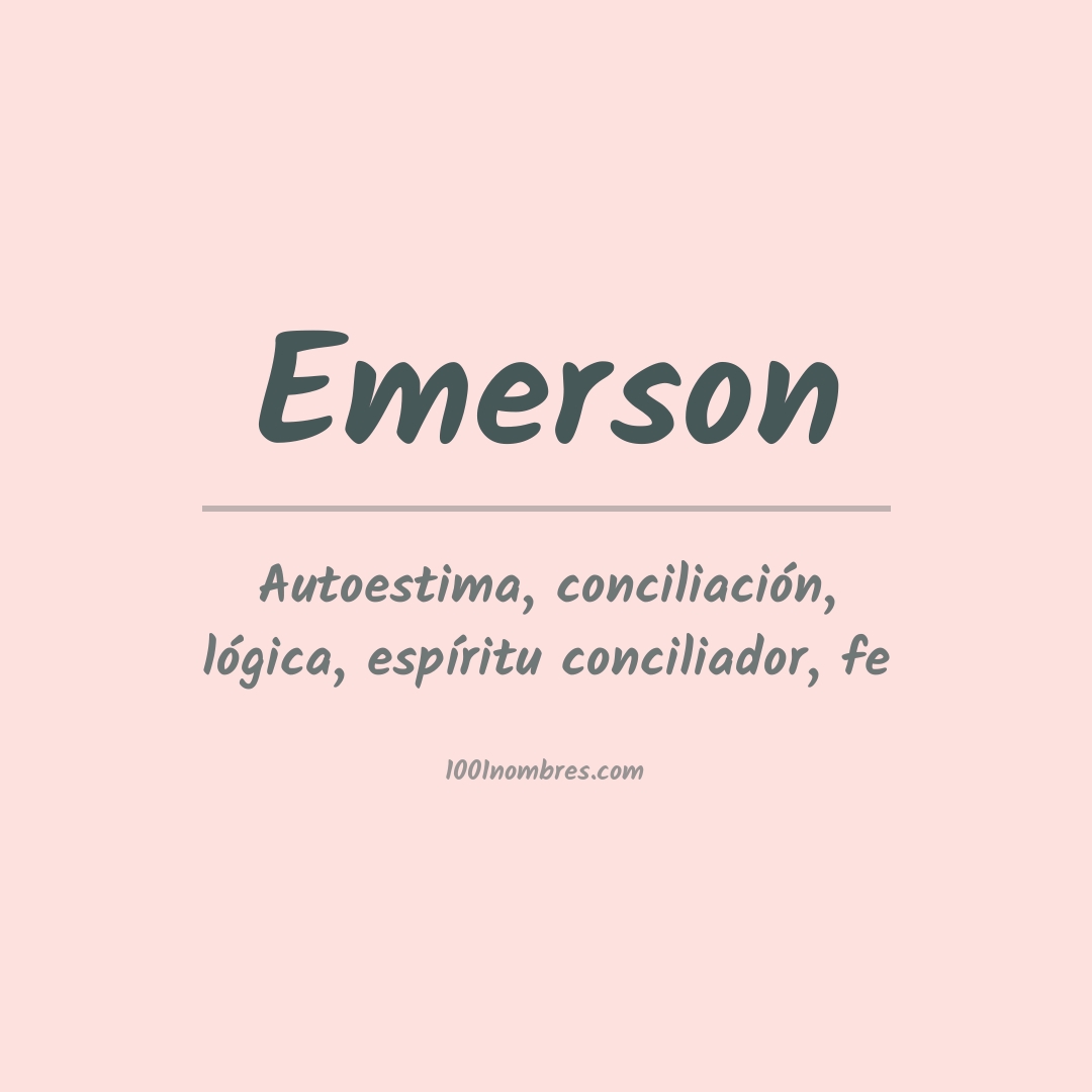 Significado del nombre Emerson