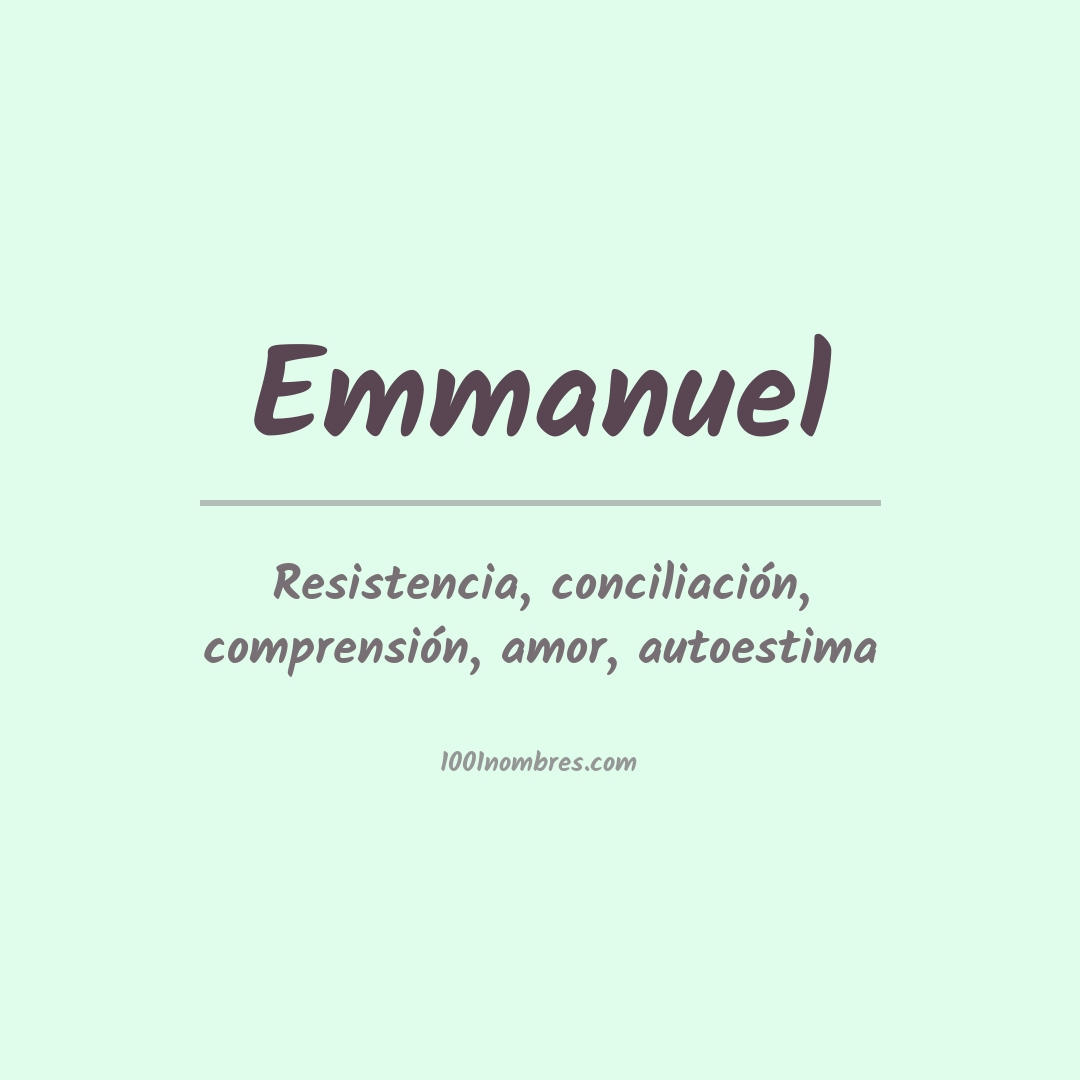Significado del nombre Emmanuel
