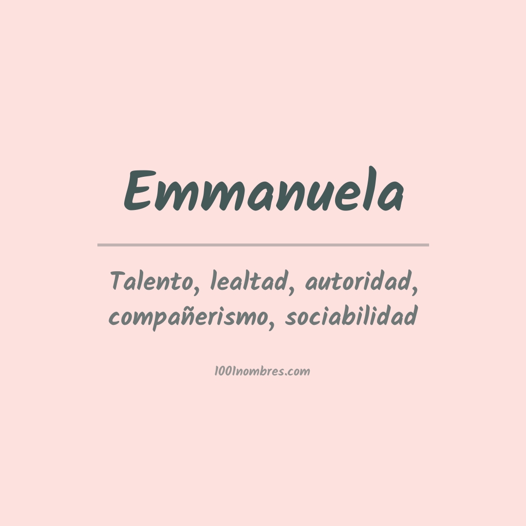 Significado del nombre Emmanuela