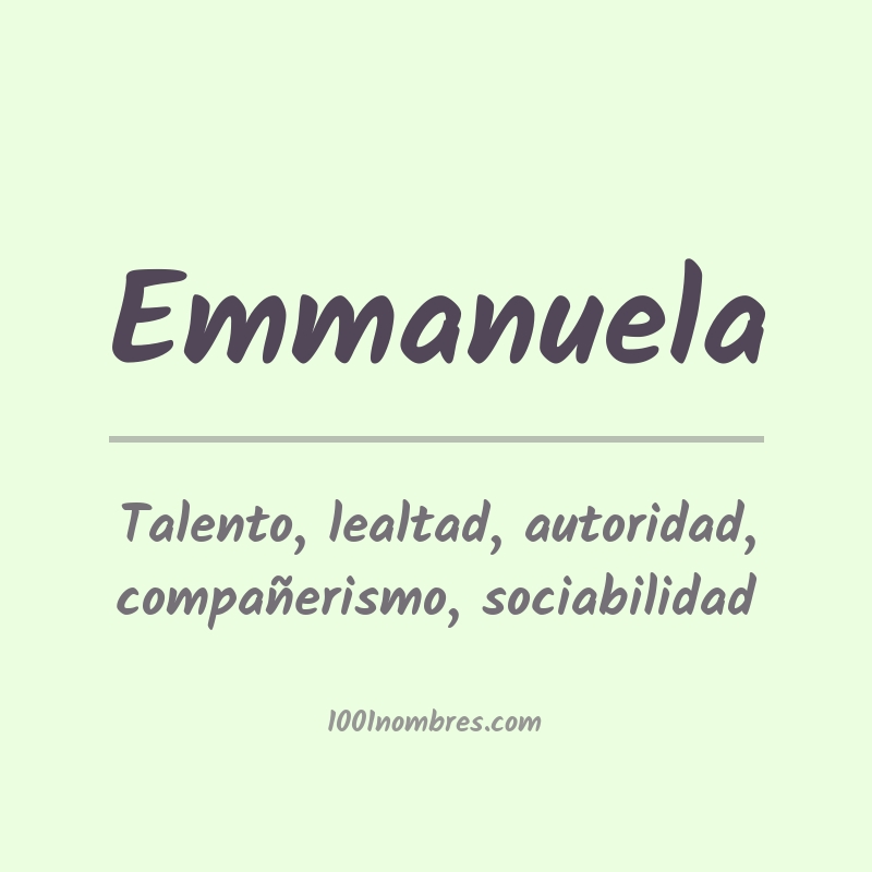 Significado del nombre Emmanuela