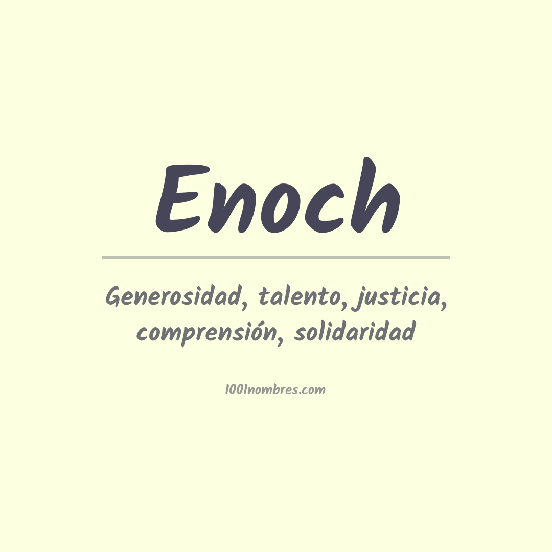 Significado del nombre Enoch