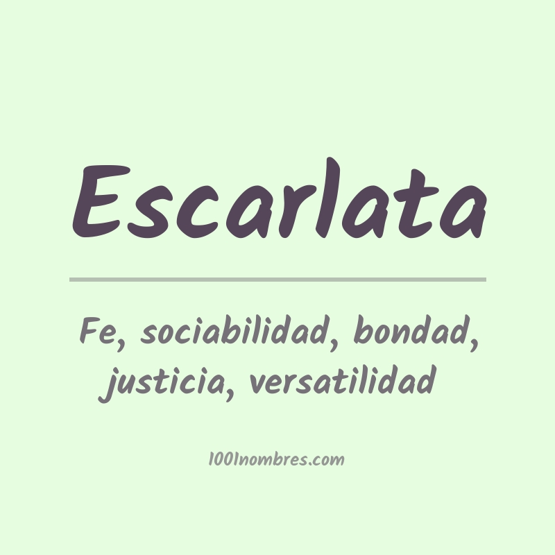 Significado del nombre Escarlata