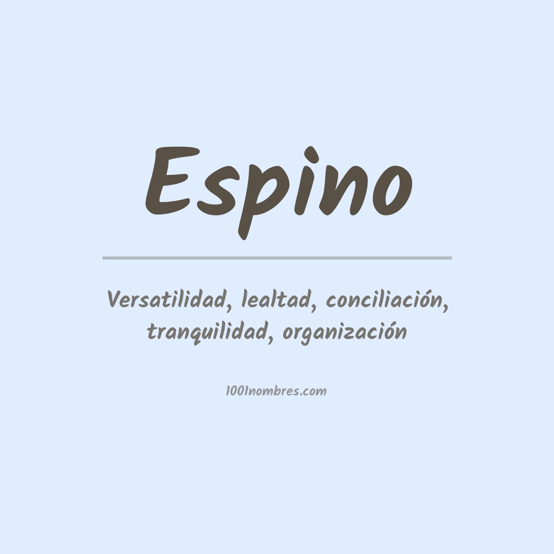 Significado del nombre Espino