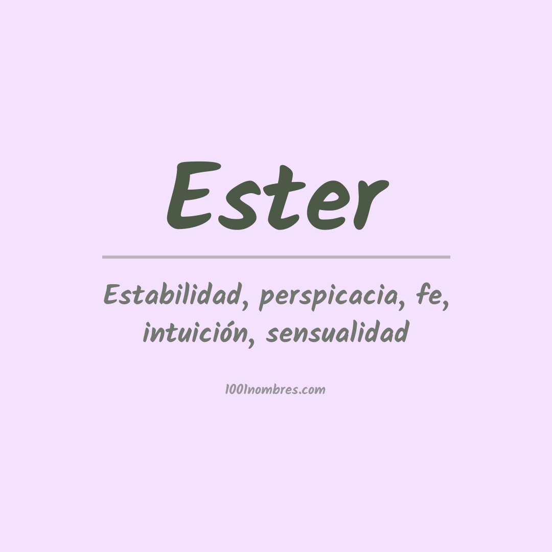 Significado del nombre Ester