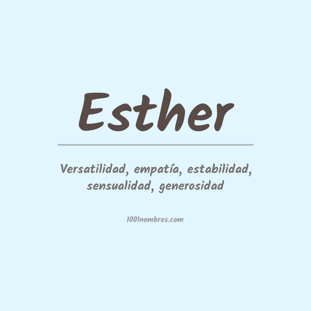 Significado del nombre Esther