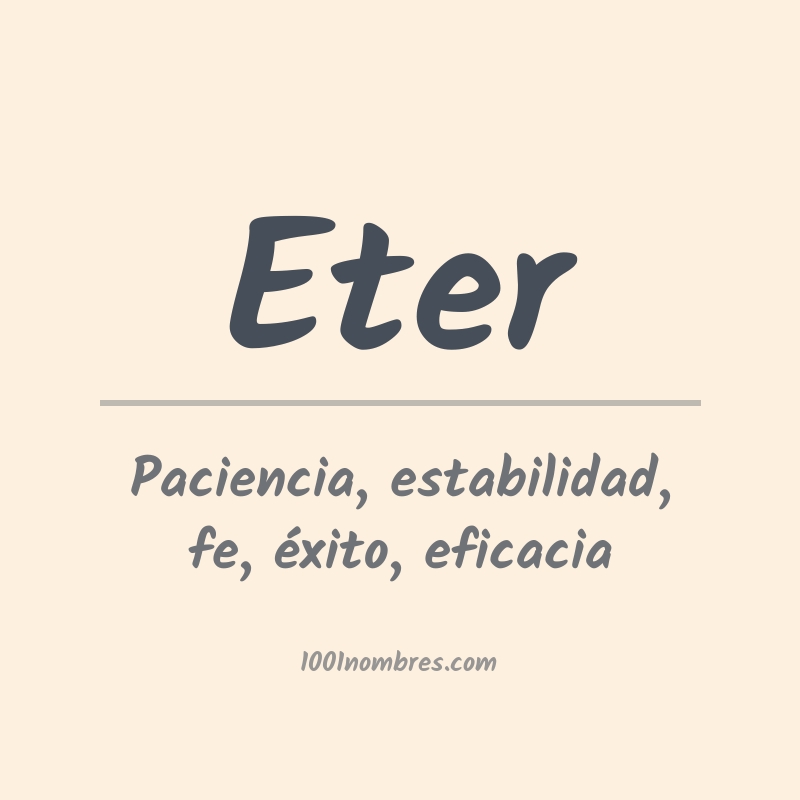 Significado del nombre Eter