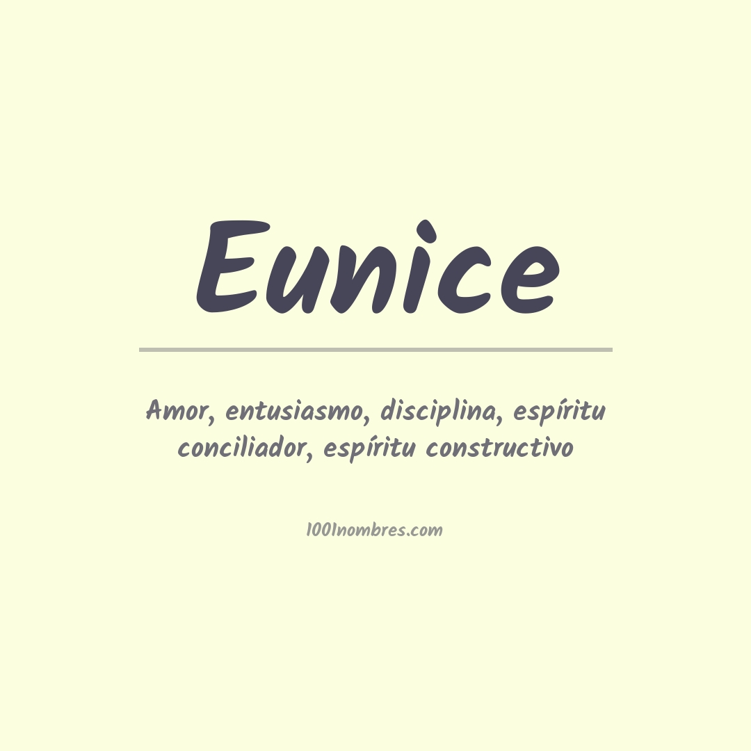 Significado del nombre Eunice