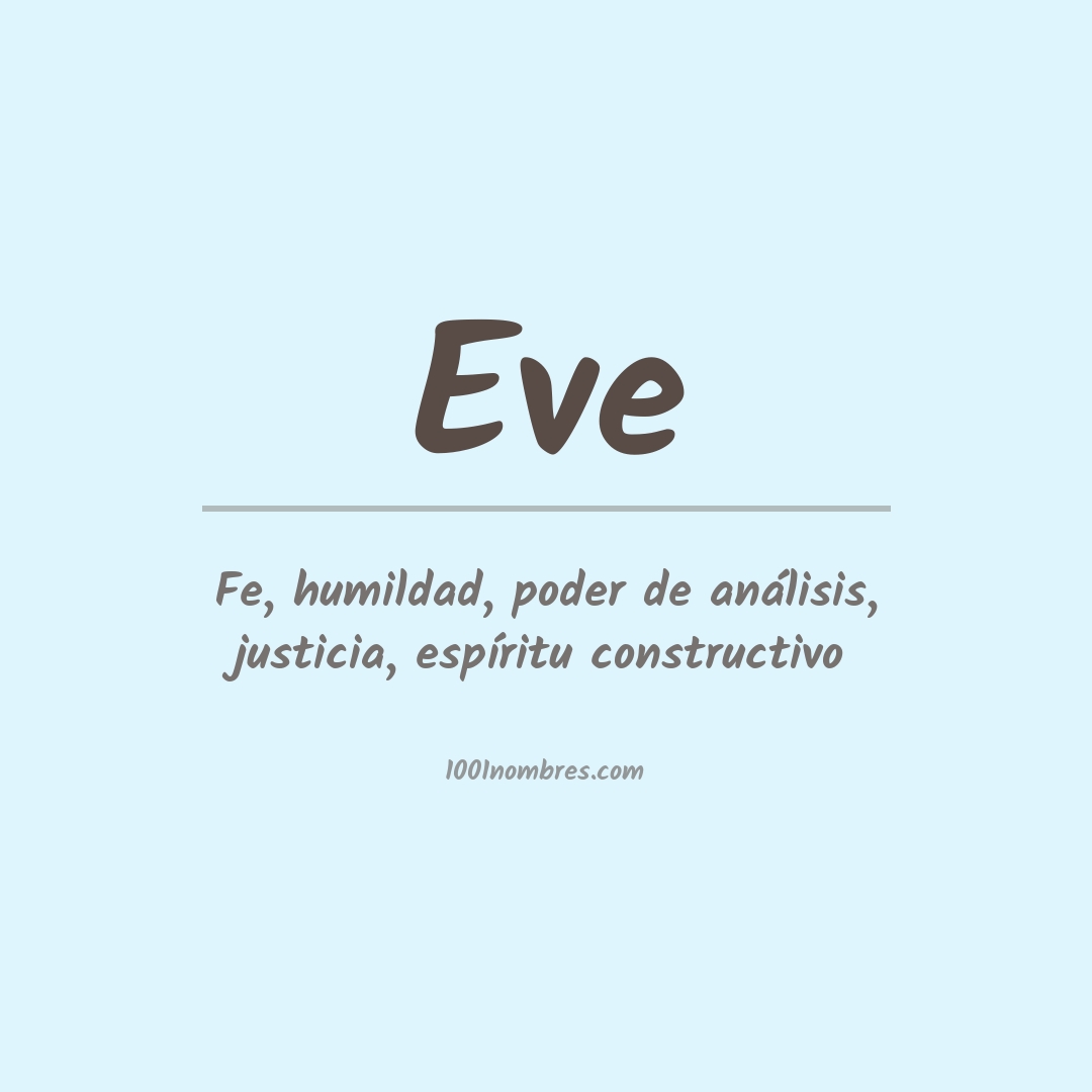 Significado del nombre Eve