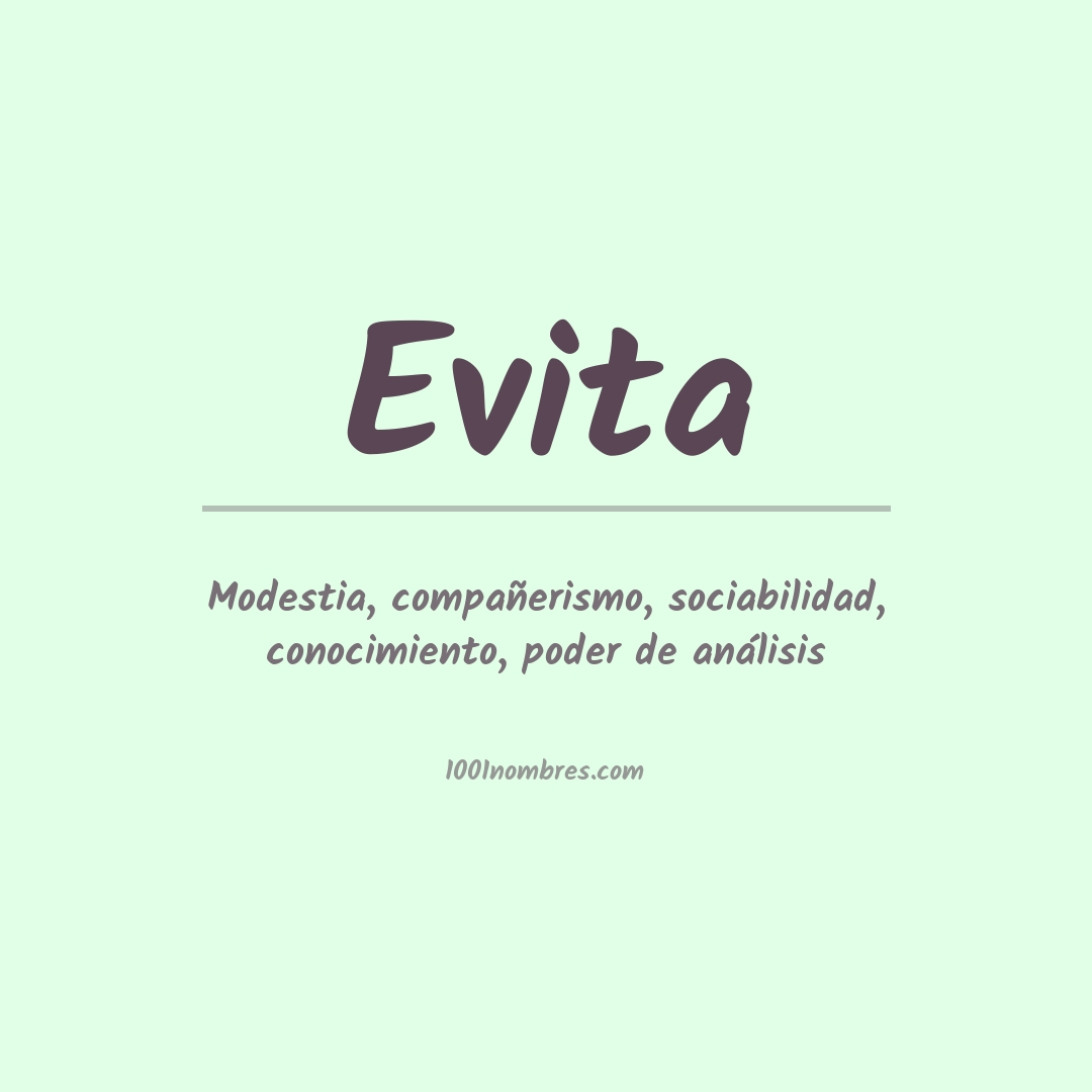 Significado del nombre Evita