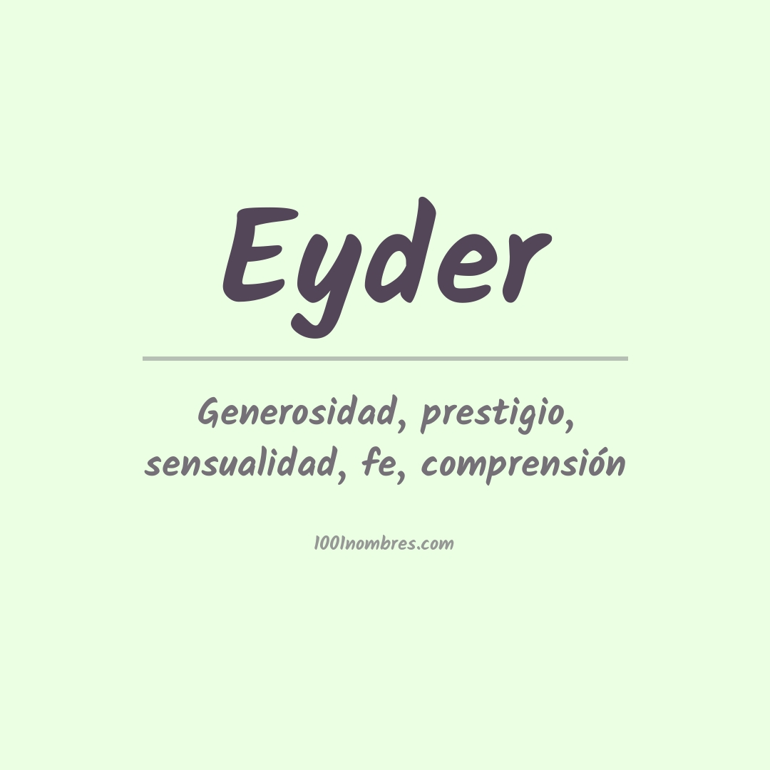 Significado del nombre Eyder