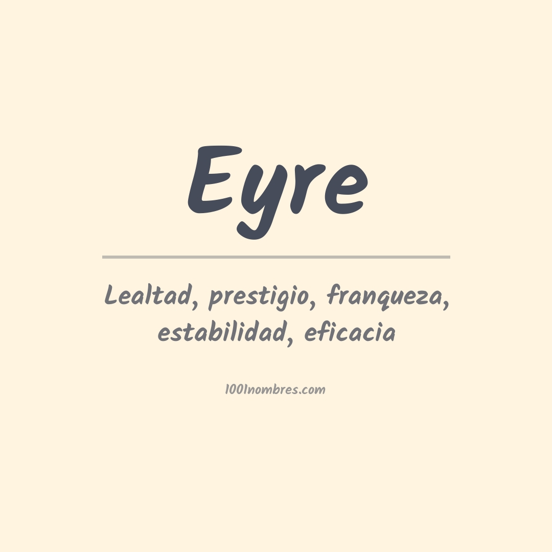 Significado del nombre Eyre