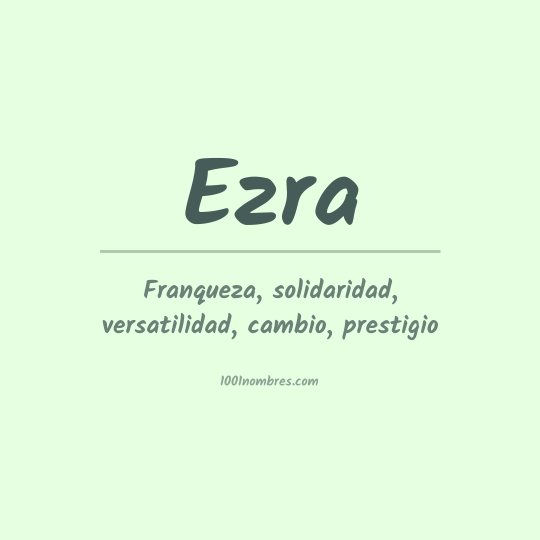 Significado del nombre Ezra