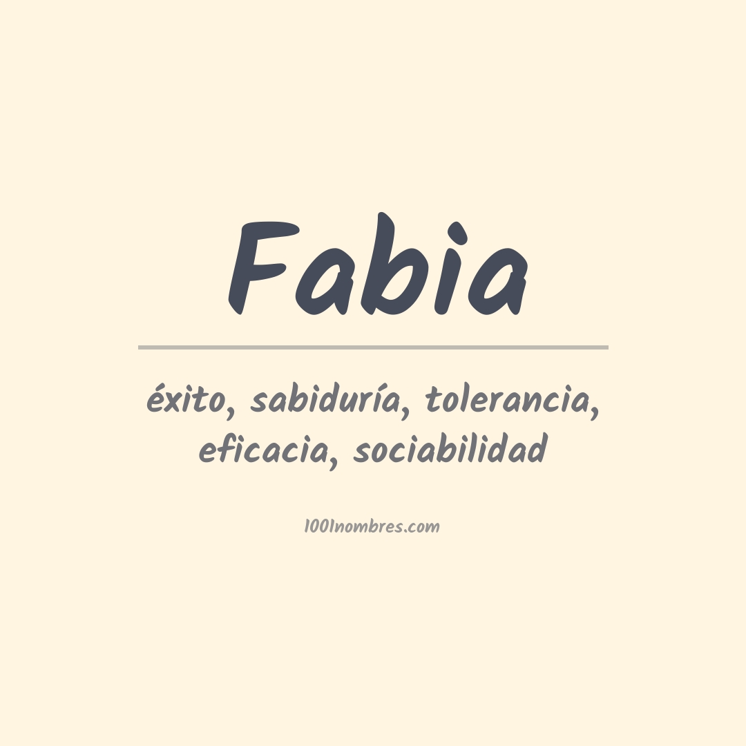 Significado del nombre Fabia