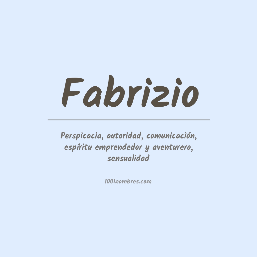 Significado del nombre Fabrizio