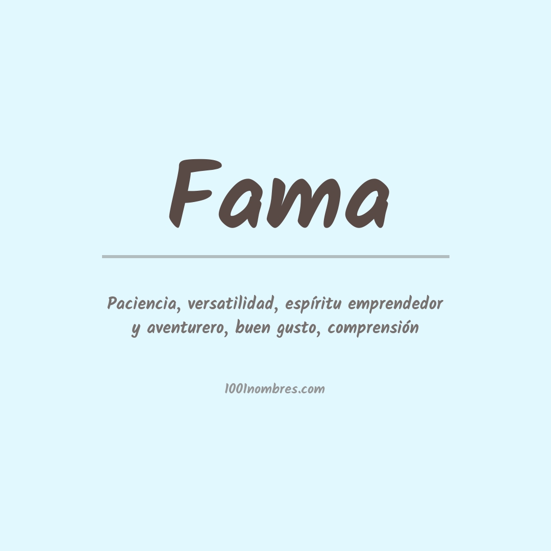 Significado del nombre Fama