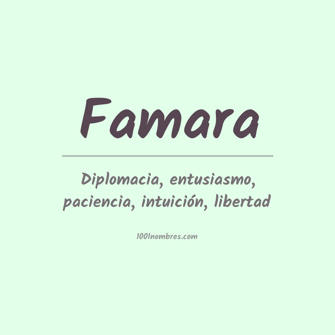Significado del nombre Famara Significado del nombre Famara