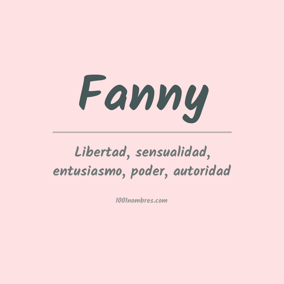 Significado del nombre Fanny