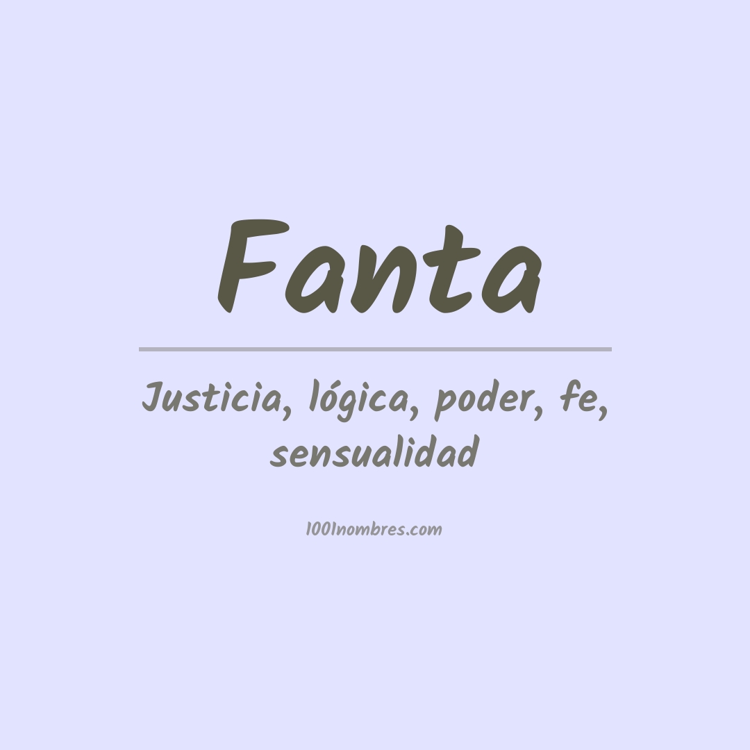 Significado del nombre Fanta