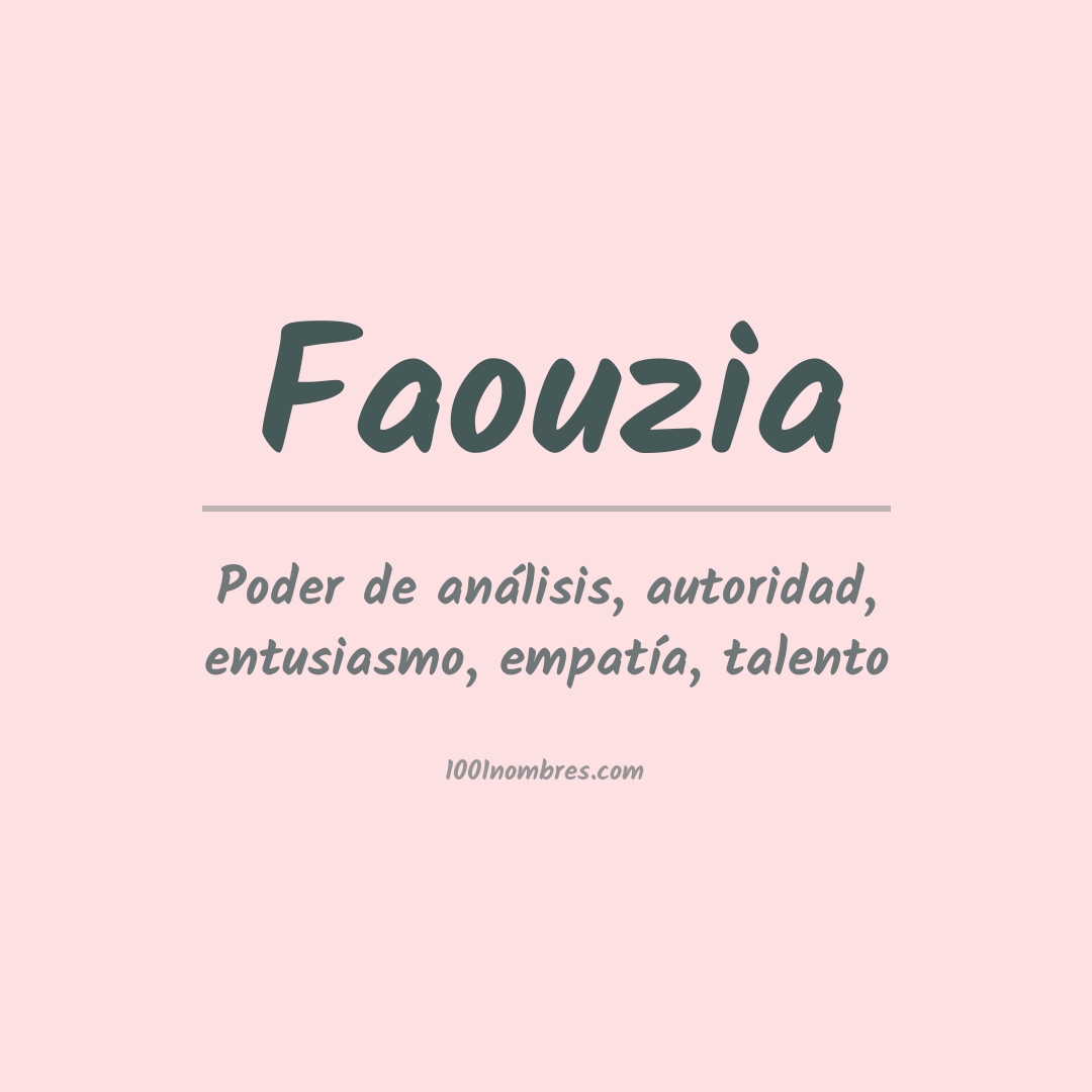 Significado del nombre Faouzia