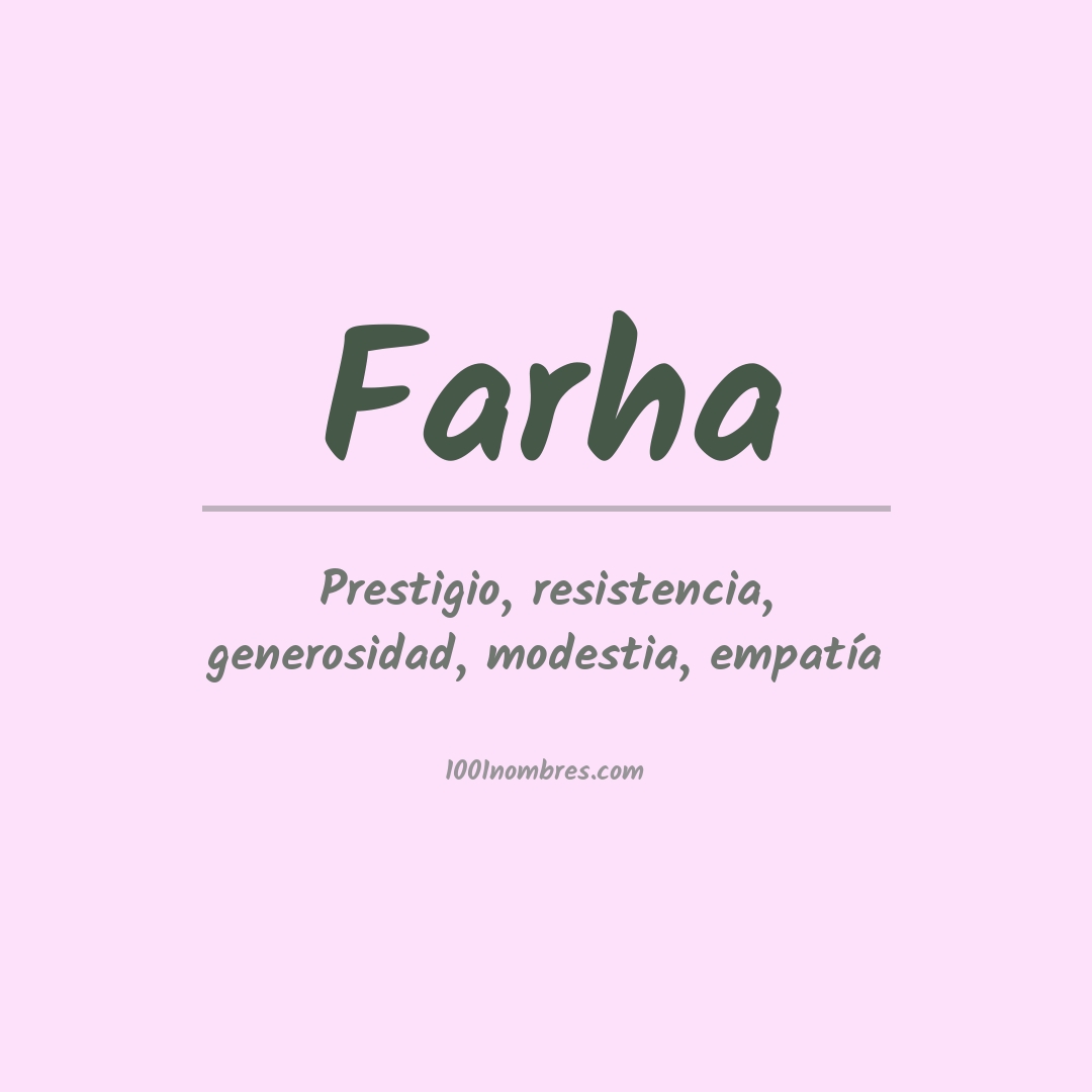 Significado del nombre Farha