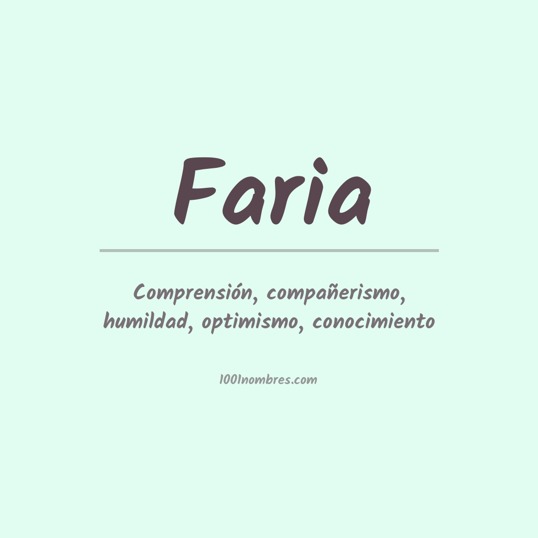 Significado del nombre Faria