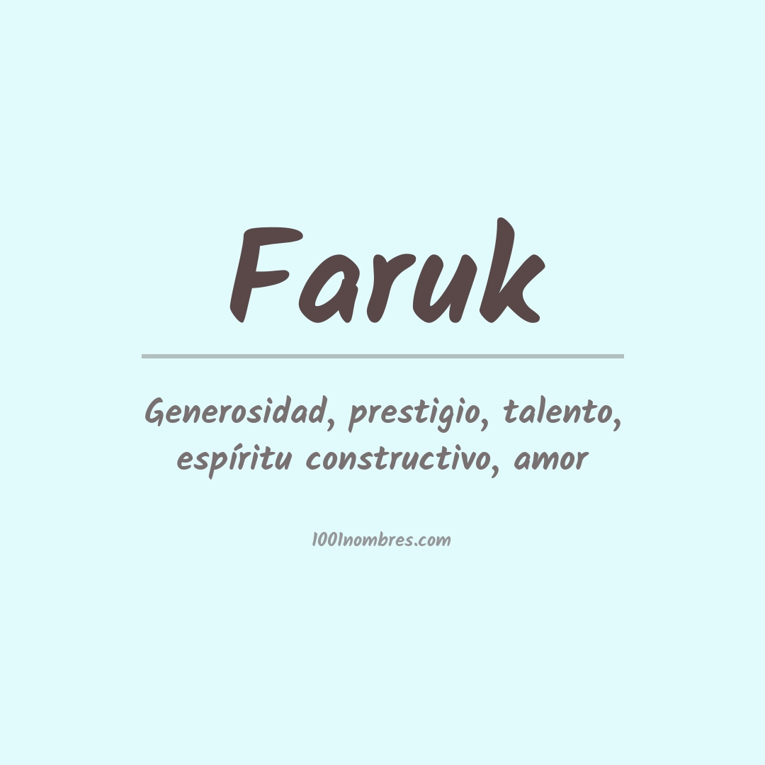 Significado del nombre Faruk