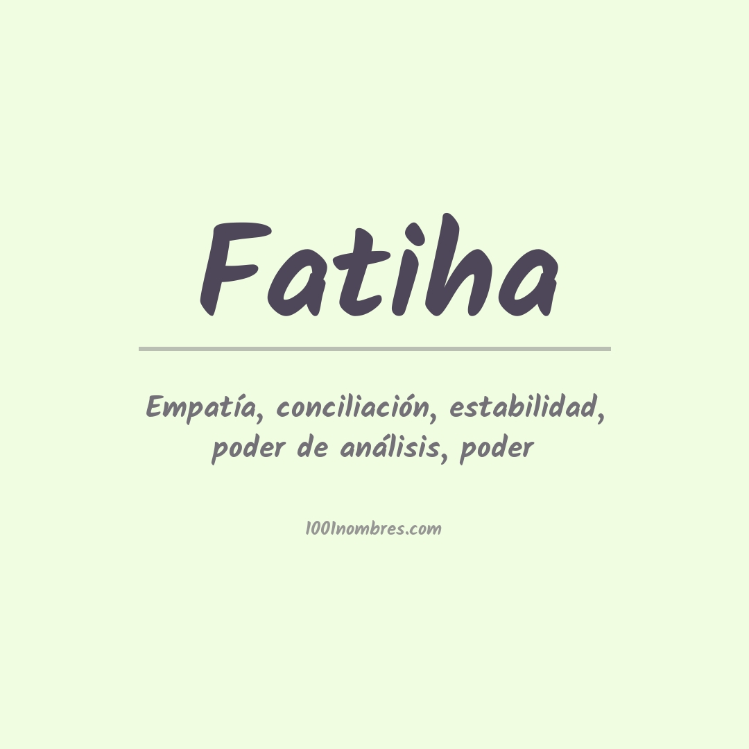 Significado del nombre Fatiha