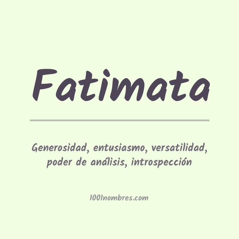 Significado del nombre Fatimata Significado del nombre Fatimata