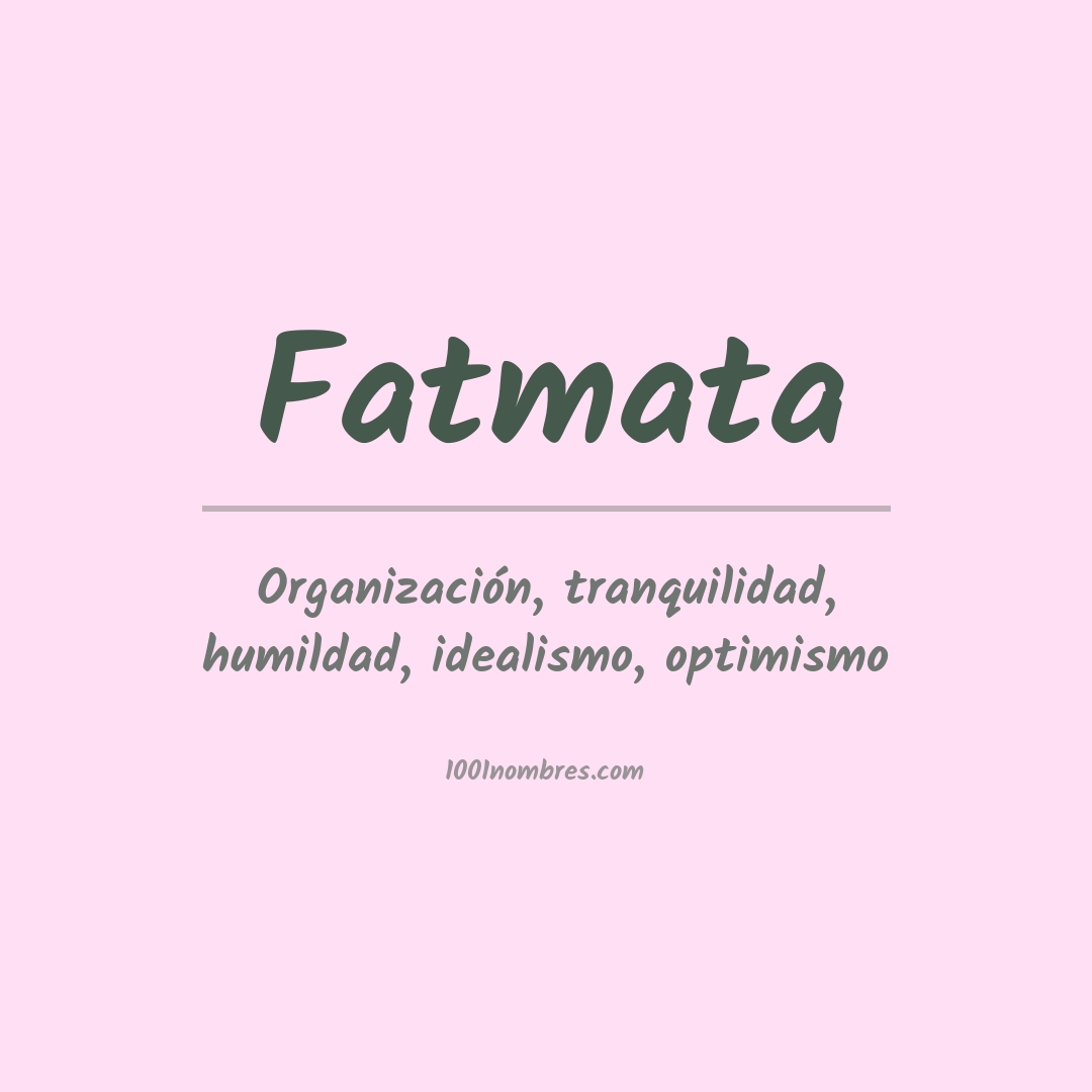 Significado del nombre Fatmata