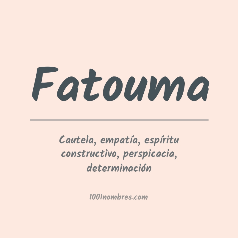 Significado del nombre Fatouma Significado del nombre Fatouma