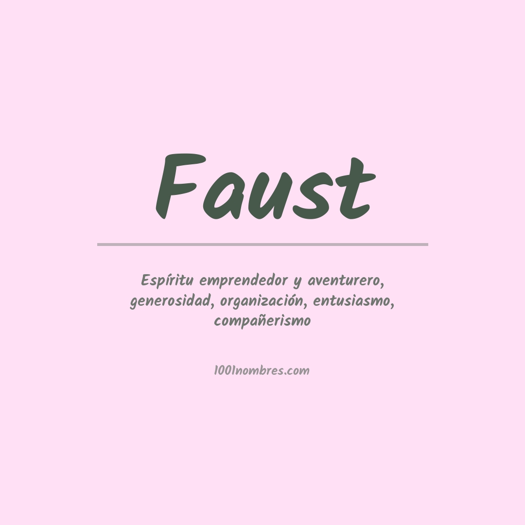 Significado del nombre Faust