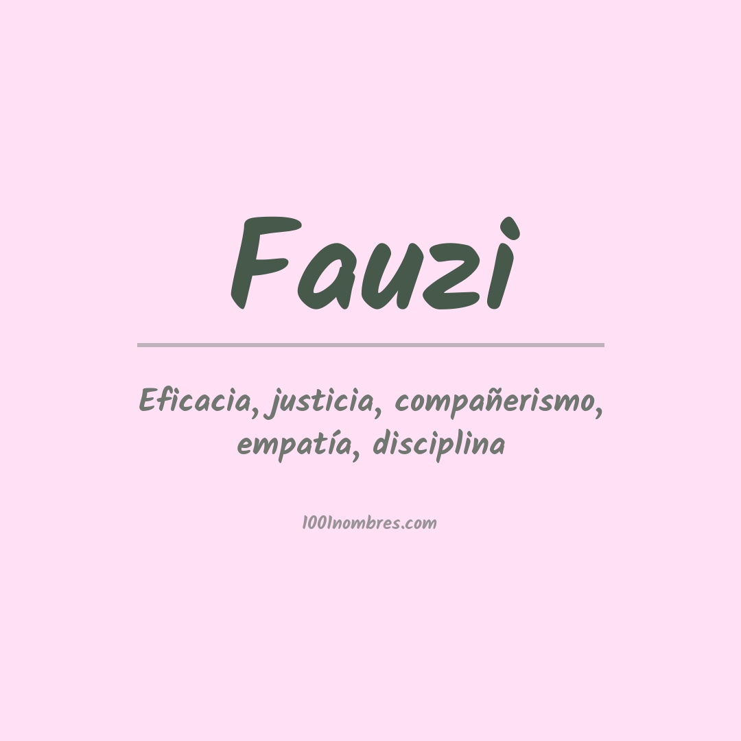 Significado del nombre Fauzi