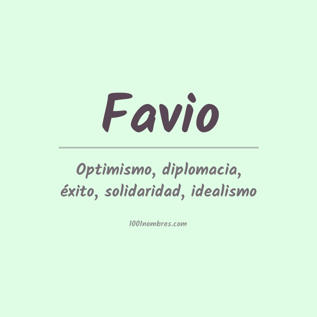 Significado del nombre Favio