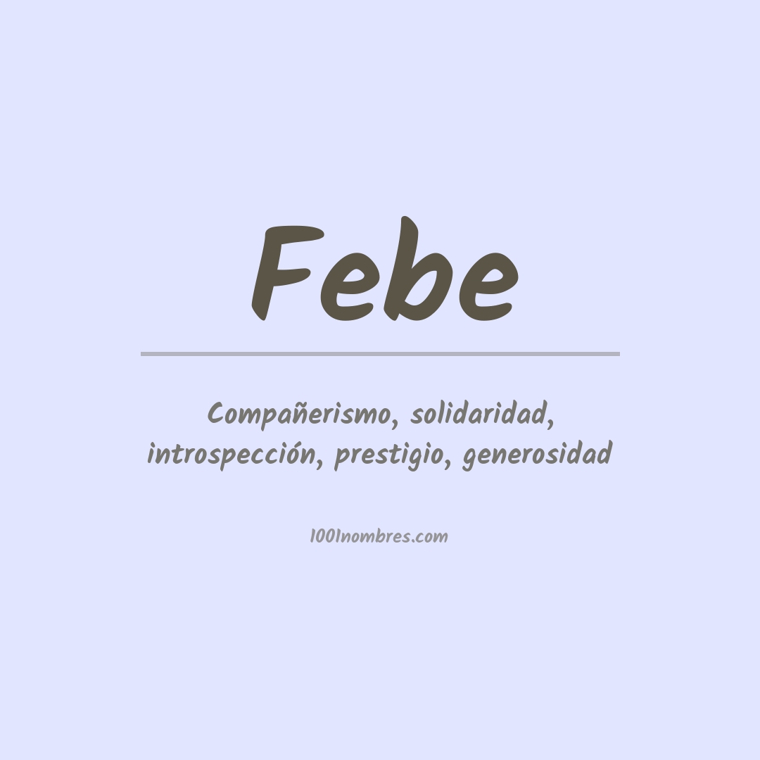 Significado del nombre Febe